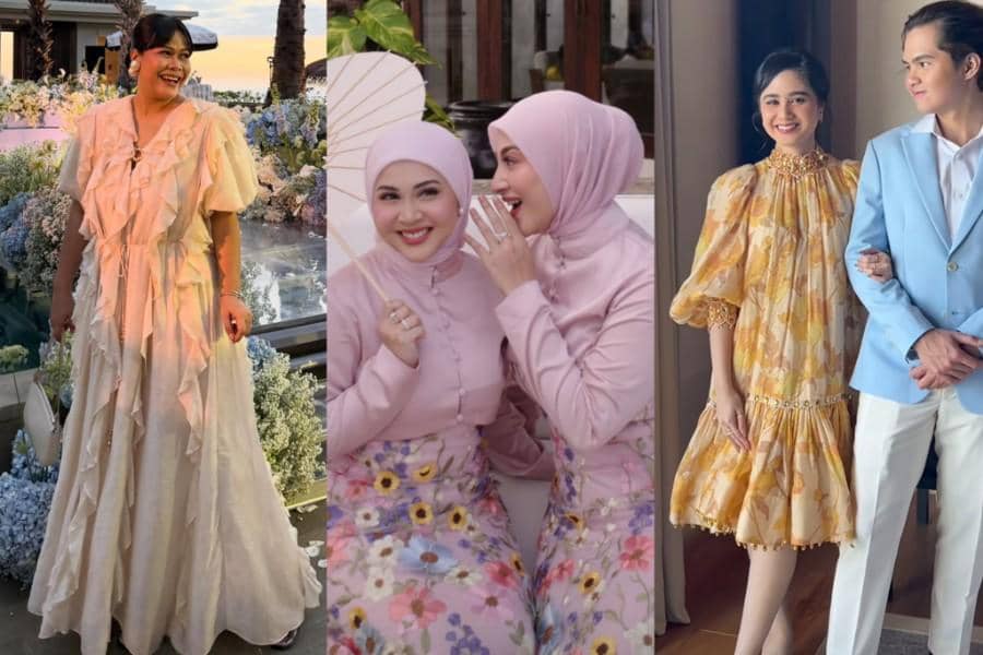 Gaya Tamu Resepsi El-Syifa di Bali, Dress Bunga nan Cantik