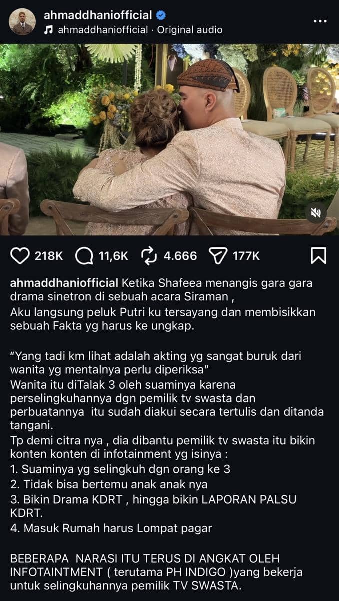 unggahan Ahmad Dhani 