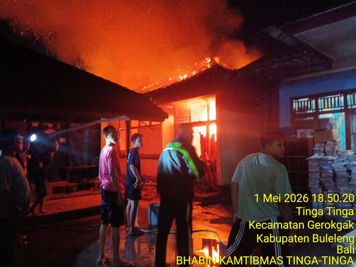 Mes SD Negeri di Buleleng Terbakar Kerugian Rp300 Juta