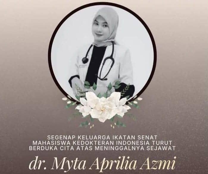Ucapan duka meninggalnya dokter intership di Jambi (Dok: ISMKI)