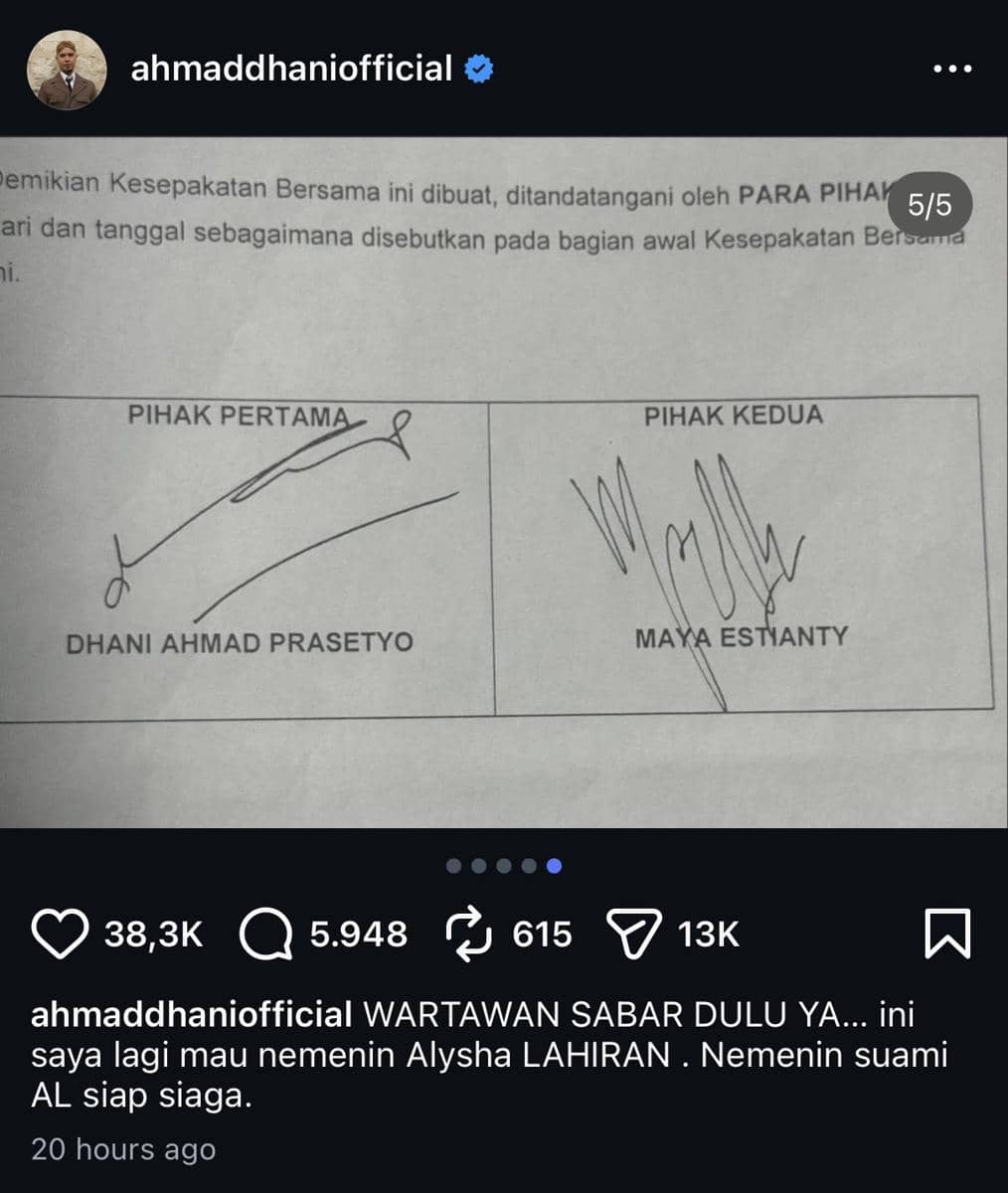 unggahan Ahmad Dhani 