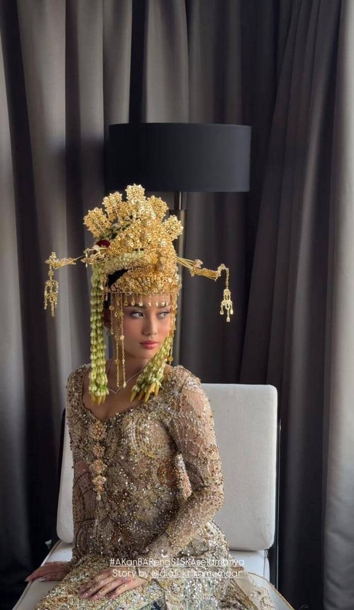 gaya akad nikah Siska Minbite