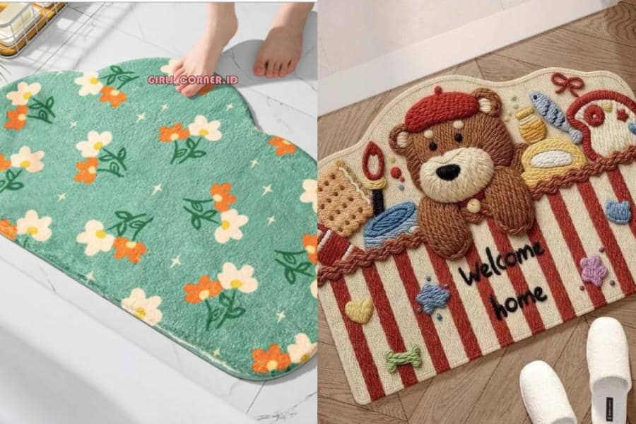 7 Rekomendasi Keset Estetik untuk Mempercantik Kamar, Murah!