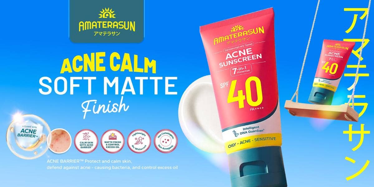 Amaterasun Acne Sunscreen, Solusi Buat yang Hobi Skip Skincare