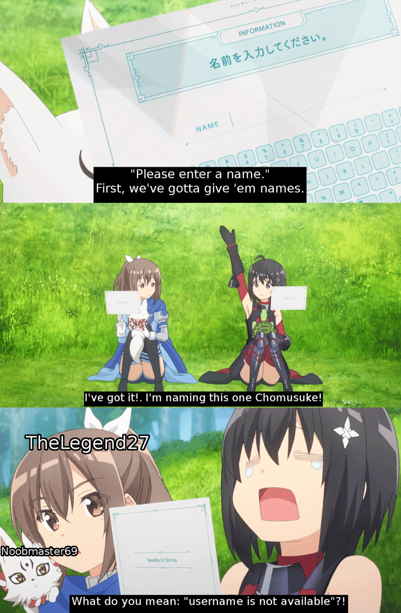 meme anime tentang nama pengguna