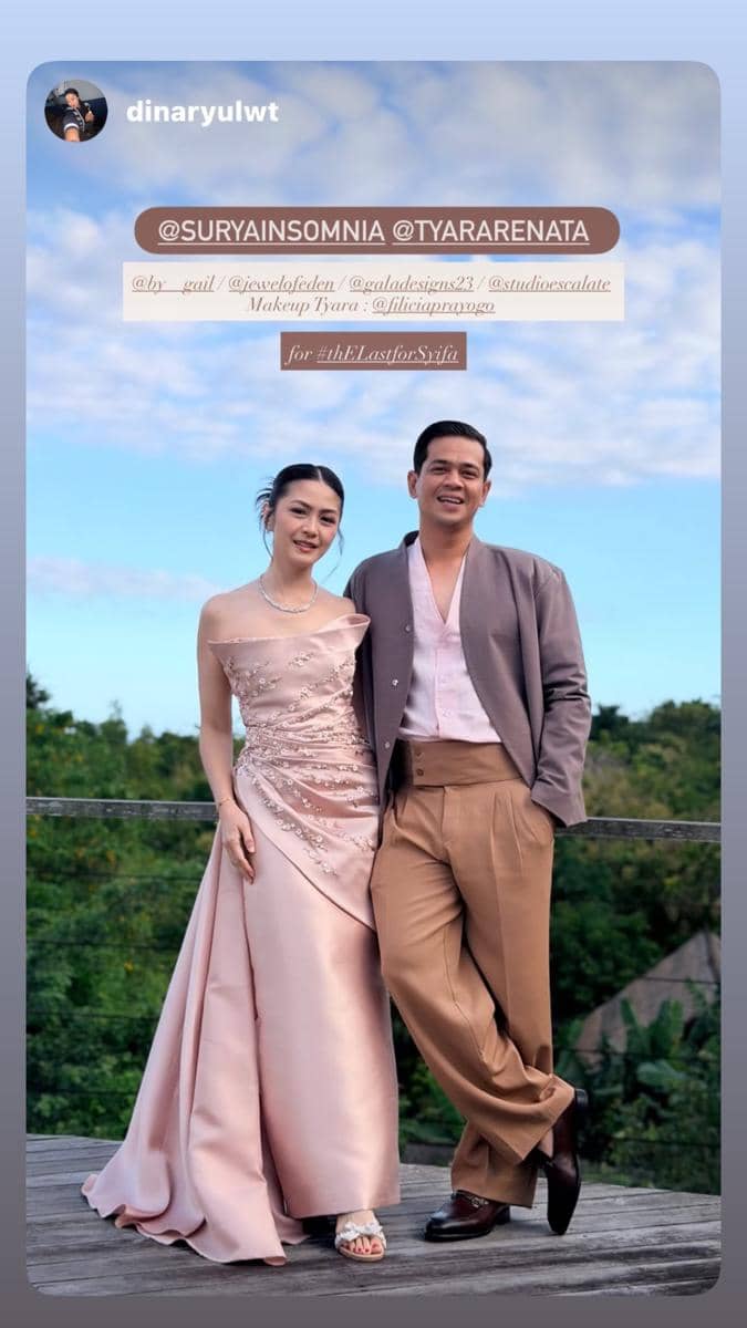 gaya couple seleb yang datang ke resepsi pernikahan El Rumi dan Syifa Hadju di Bali 