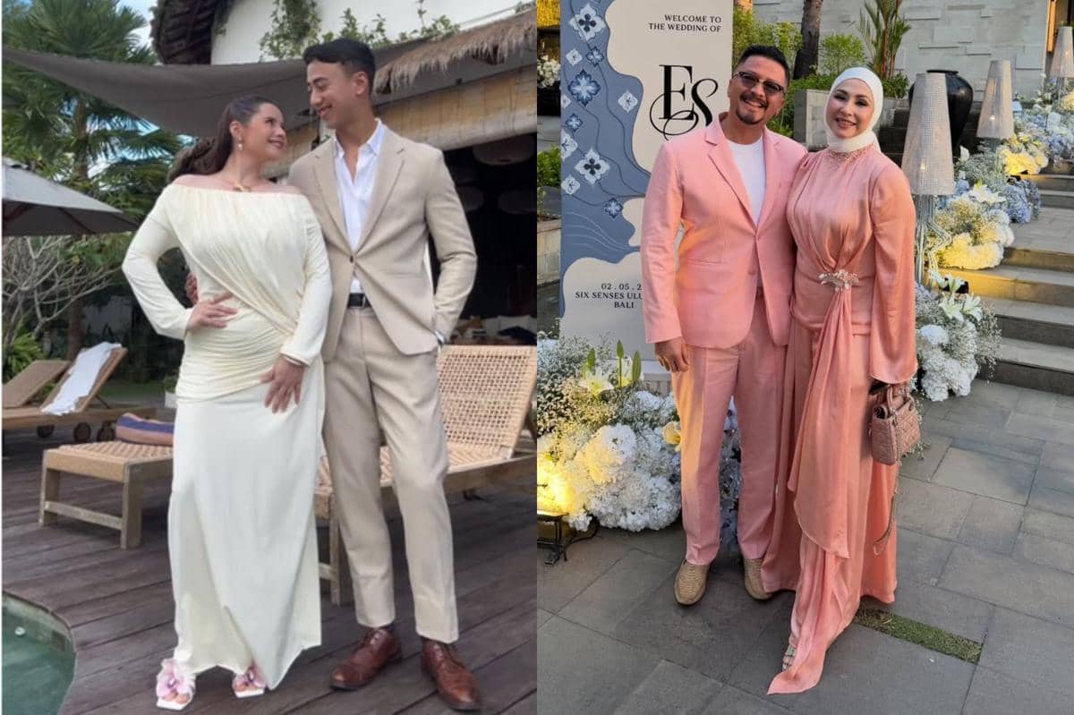 Gaya Couple Seleb di Resepsi Pernikahan El dan Syifa Hadju di Bali