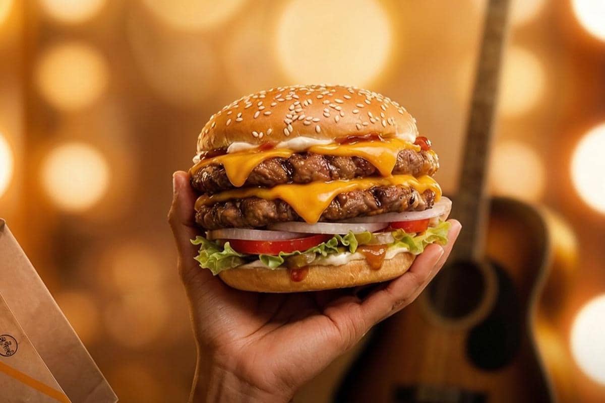 Potret menu burger di Hardee's