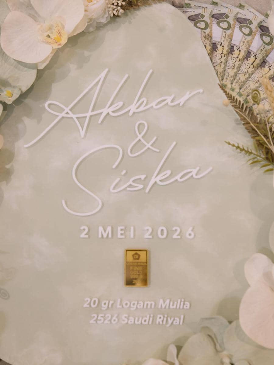 pernak pernik di pernikahan Indian Akbar dan Siska Minbite
