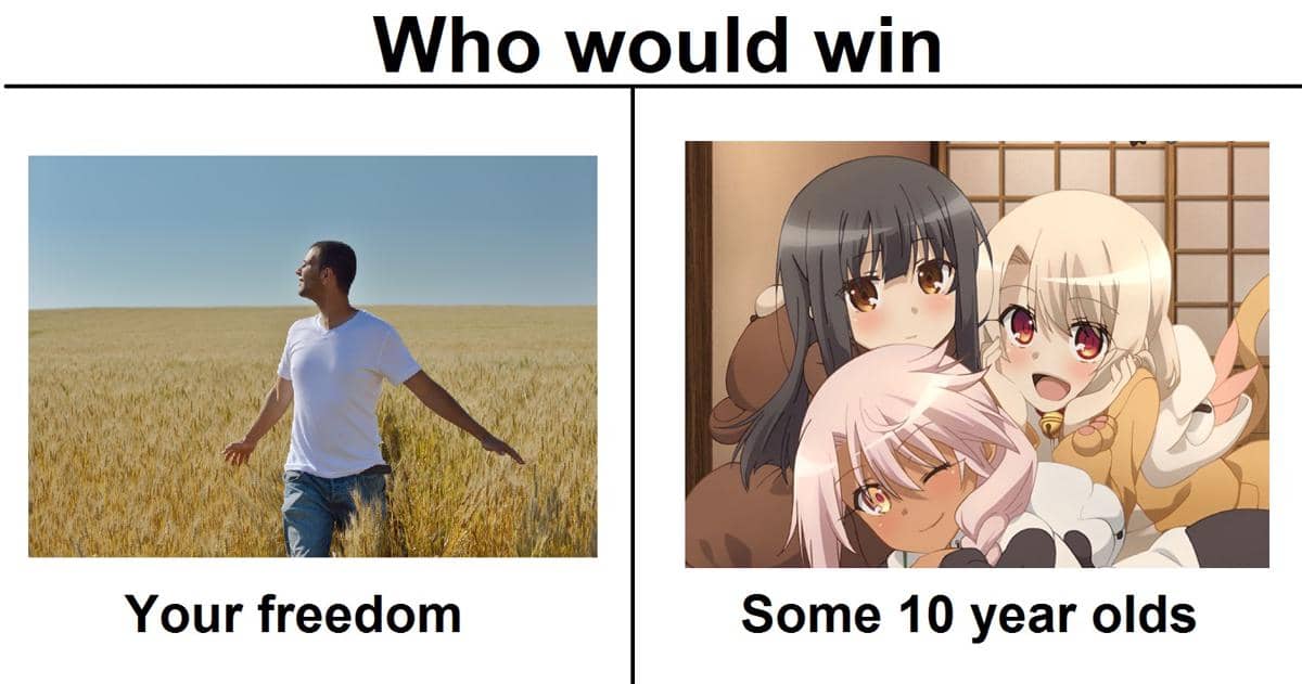 meme anime tentang kebebasan