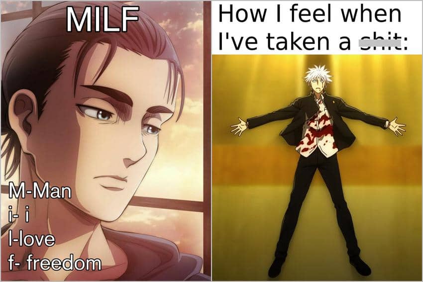 8 Meme Anime tentang Kebebasan, Eren Yeager sebagai Dutanya