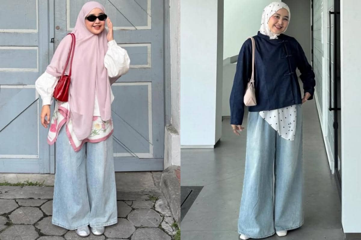 7 Ide Padu Padan Loose Jeans ala Meilan Indrajati, Comfy Abis!