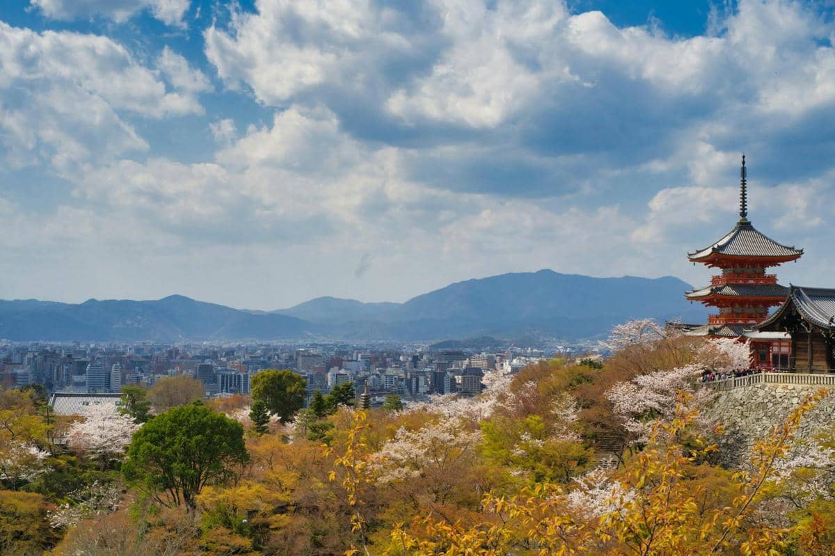 Potret Kuil Kiyomizu-dera, Kyoto, Jepang