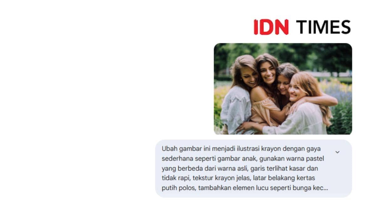 Prompt AI edit foto gaya krayon bahasa Indonesia