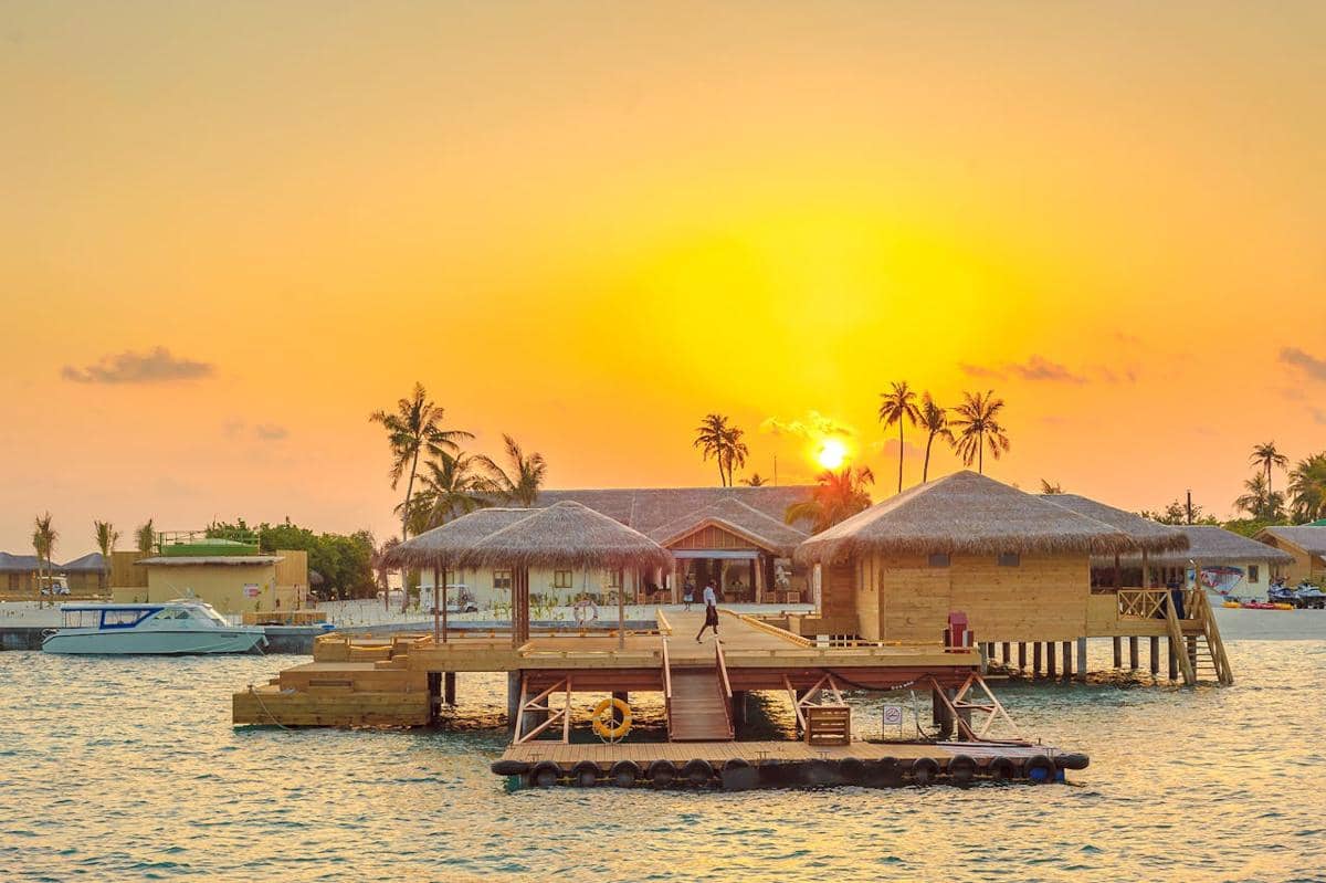 view sunset di Maldives