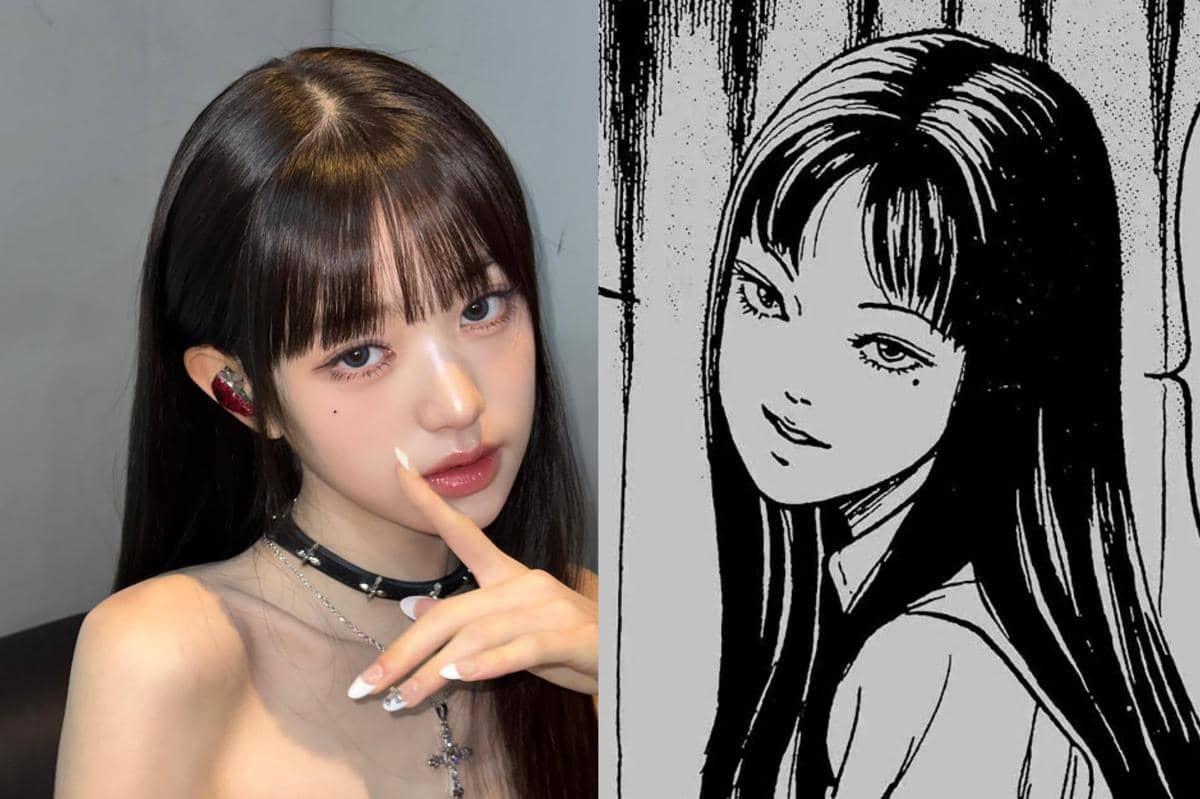 potret kemiripan Wonyoung IVE dengan tokoh Tomie Kawakami