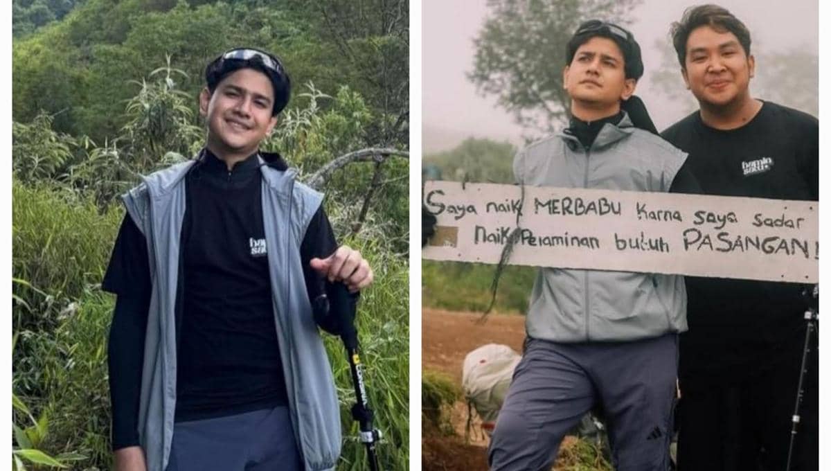 9 Potret Syakir Daulay Pertama Kali Naik Gunung Merbabu, Nagih