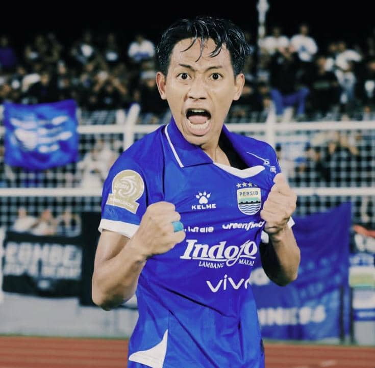 Selebrasi Beckham Putra saat melawan Bhayangkara fc di Std. Sumpah Pemuda Bandar Lampung pada Kamis, 30 April 2026. (Sumber: ig @beckham_put7)