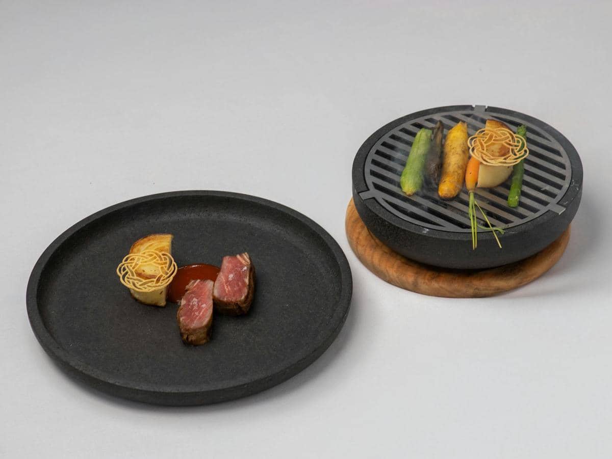 ilustrasi presentasi makanan fine dining