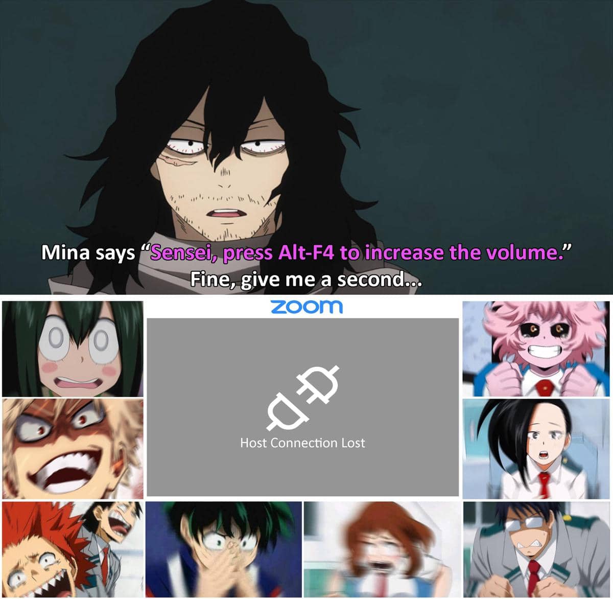 meme anime tentang momen di kelas