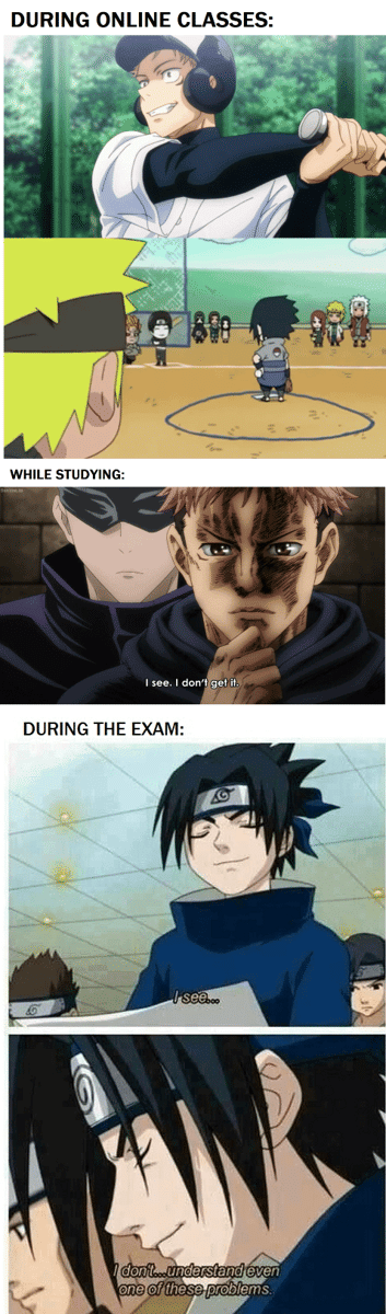 meme anime tentang momen di kelas