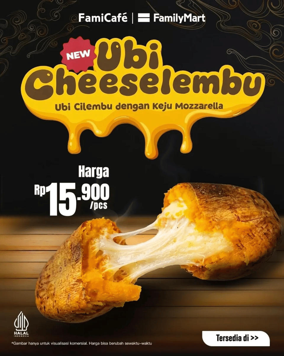 Ubi Cilembu dengan Keju Mozzarella Family Mart Surabaya