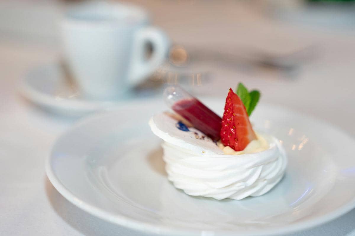 ilustrasi strawberry pavlova