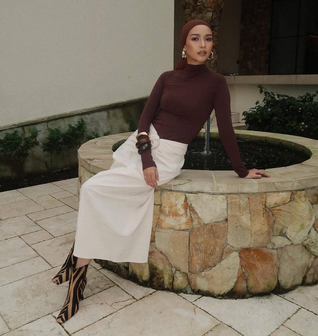OOTD Nuansa Cokelat ala Vira Tandia