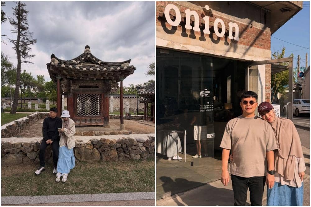 10 Potret Ratna Galih dan Suami Jalan-jalan di Seoul