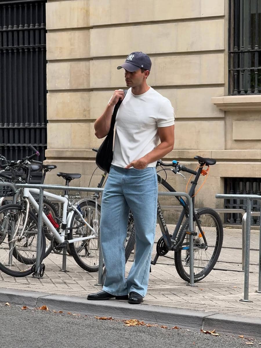 OOTD blue jeans cowok