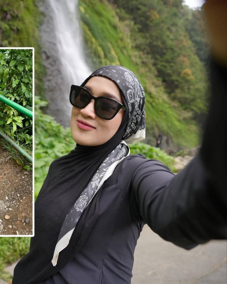 Ririe Fairus tracking ke Curug Cibeureum
