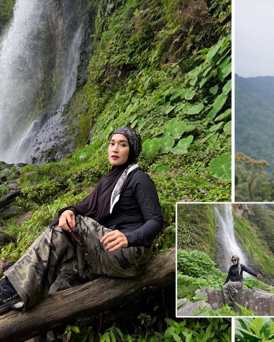 Ririe Fairus tracking ke Curug Cibeureum
