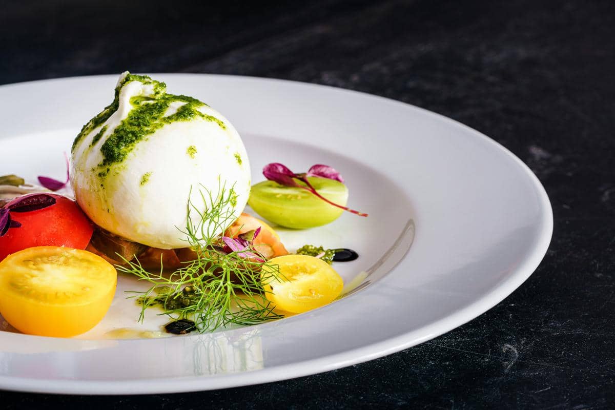 ilustrasi sajian burrata