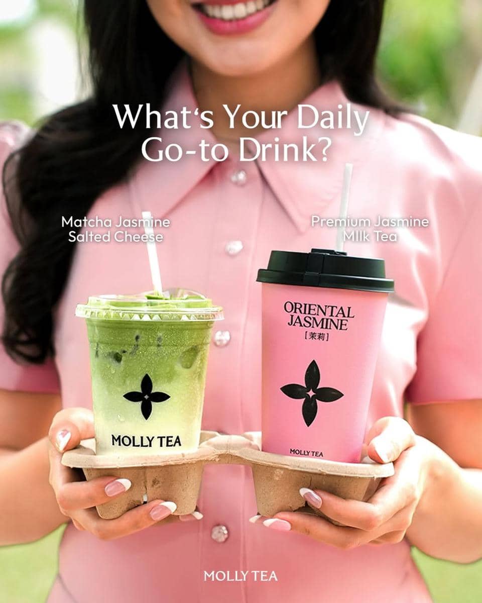 Premium Jasmine Milk Tea Molly Tea (instagram.com/mollytea_indonesia)