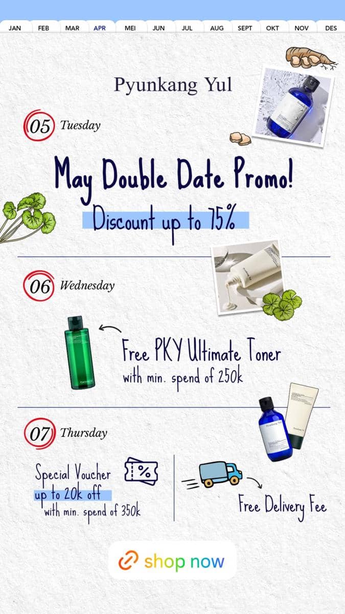 diskon tanggal kembar untuk makeup dan skincare 