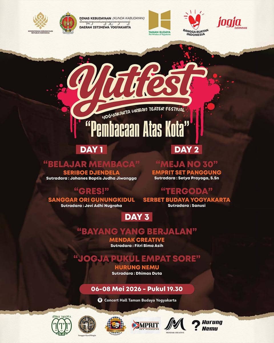 Taman Budaya Yogyakarta mempersembahkan YUTFest 2026 (Yogyakarta Urban Teater Festival) dengan t.jpg