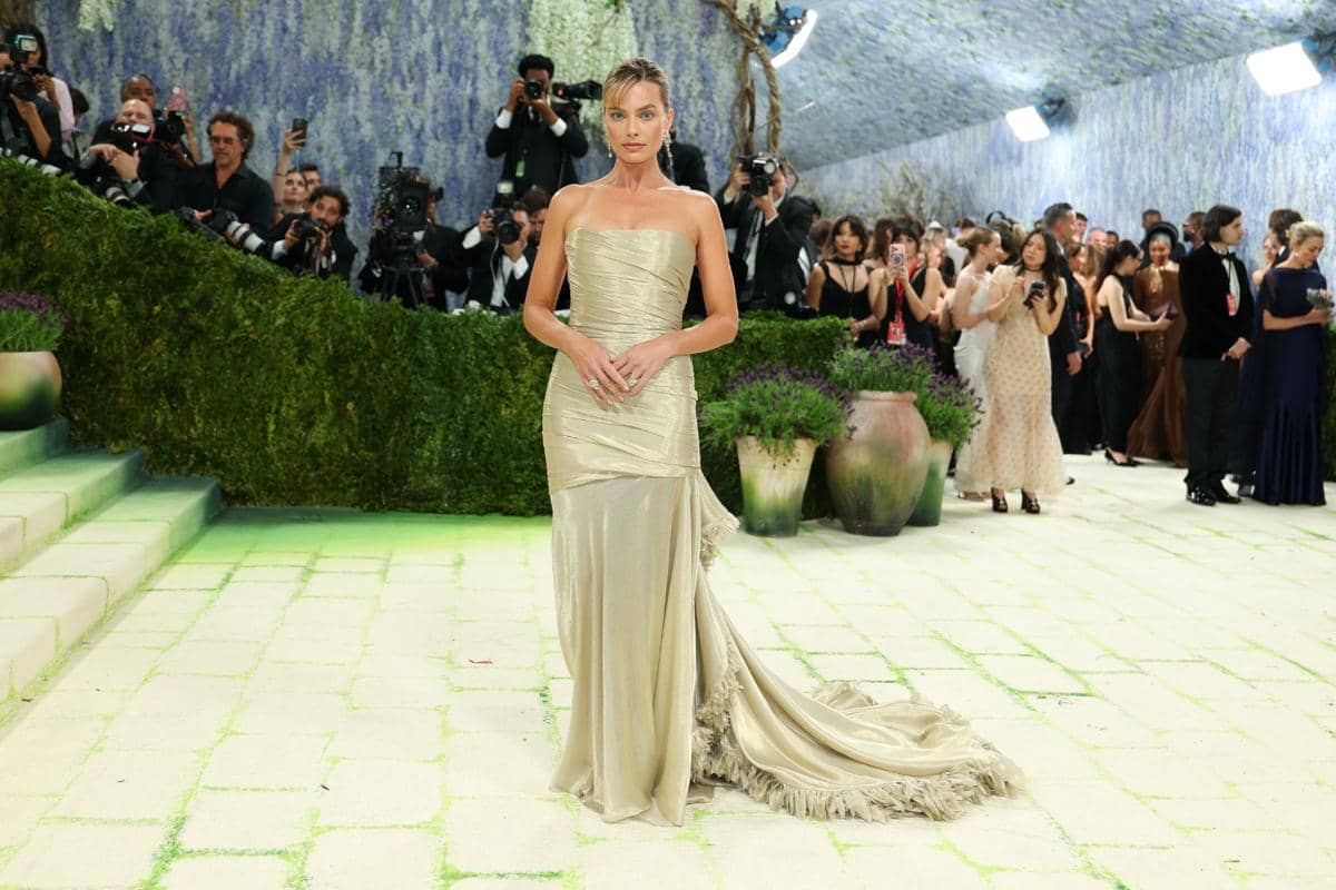 Australian actress Margot Robbie arrives for the 2026 Met Gala celebrating "Costume Art" at the Metropolitan Museum of Art, in New York, on 
