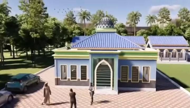 Desain Masjid Al-Yusni yang dibangun Ruben Onsu di kawasan Tangerang, Banten