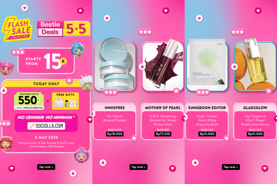 diskon tanggal kembar untuk makeup dan skincare 