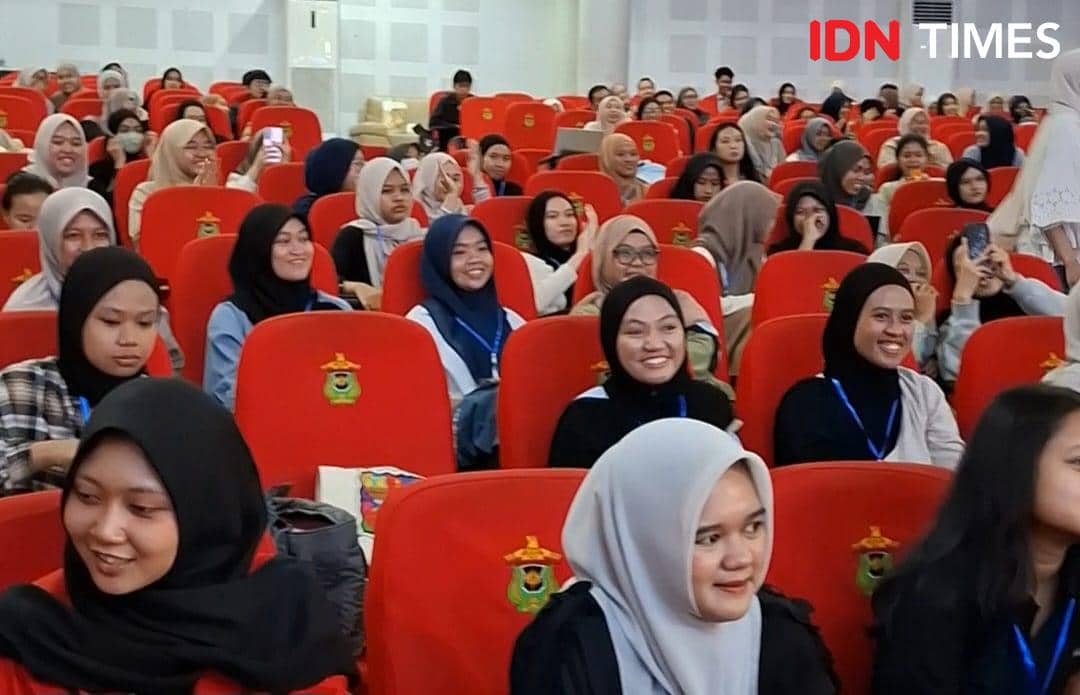 Peserta BGN Goes To Campus di Auditorium Prof A. Amiruddin Fakultas Kedokteran Universitas Hasanuddin (Unhas), Makassar, Selasa (5/5/2026). 