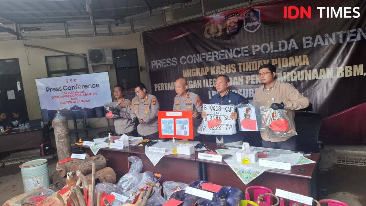 Polda Banten ungkap kasus penimbunan BBM (Dok. Khaerul Anwar)