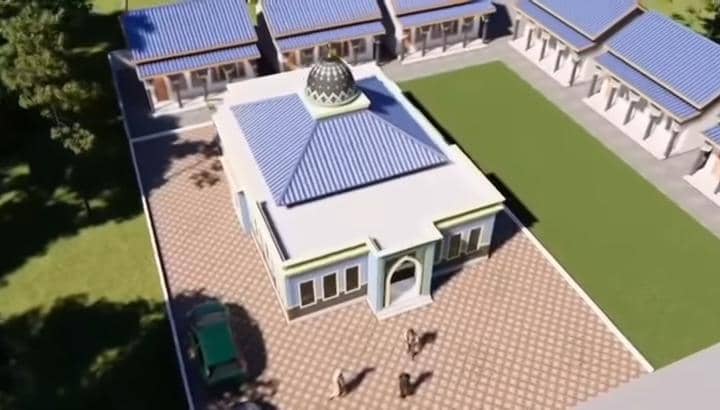 Desain Masjid Al-Yusni yang dibangun Ruben Onsu di kawasan Tangerang, Banten