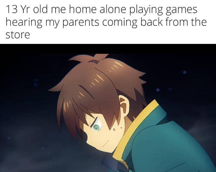 8 Meme Anime tentang Sendirian di Rumah, Mau Ngapain, tuh?