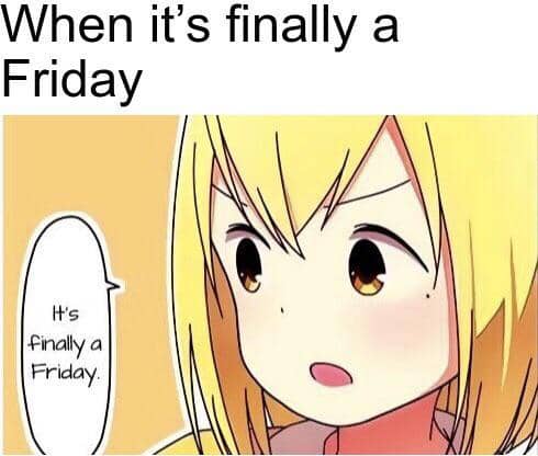 meme anime tentang hari kerja