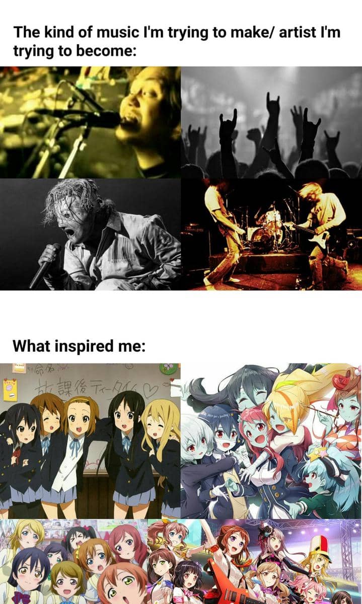 meme anime tentang selera musik