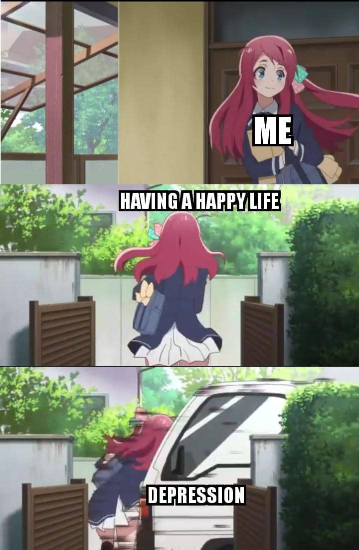 meme anime tentang hidup yang keras