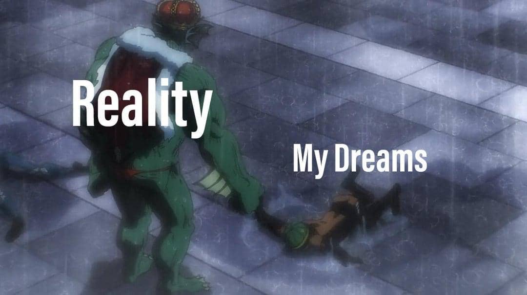 meme anime tentang hidup yang keras