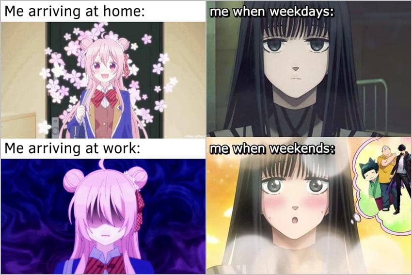 8 Meme Anime tentang Hari Kerja, Gak Sabar Akhir Pekan!