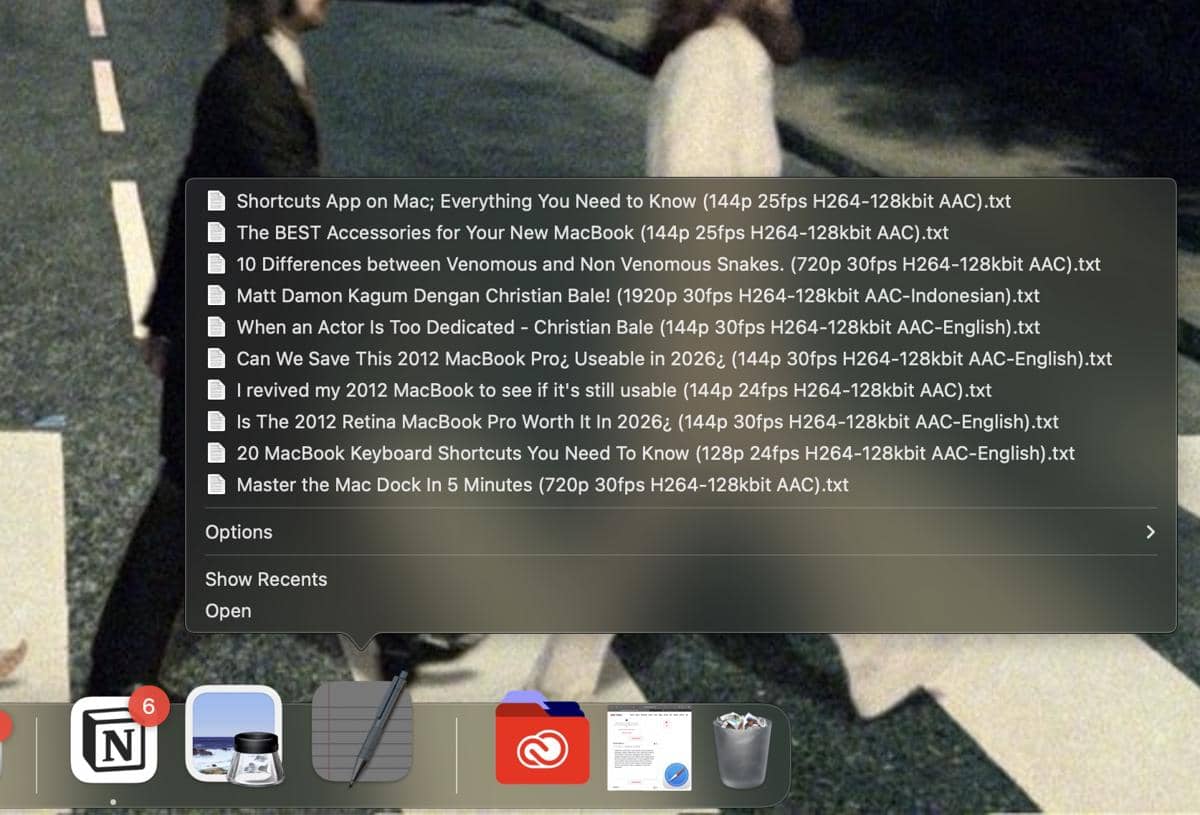 Dock di MacBook 