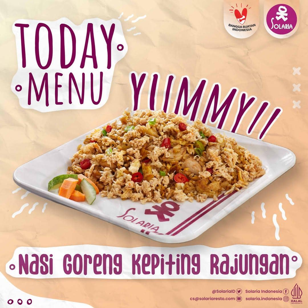 Nasi Goreng Kepiting Solaria (instagram.com/solaria.indonesia)